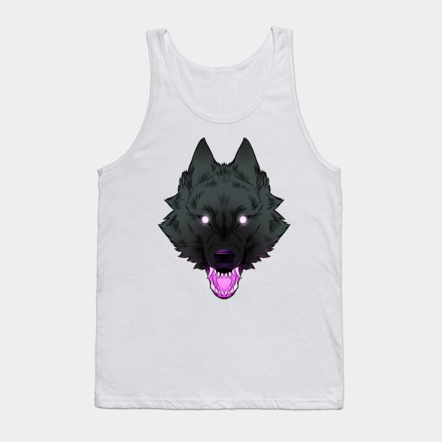 Purple Wolf Tank Top by RioBurton